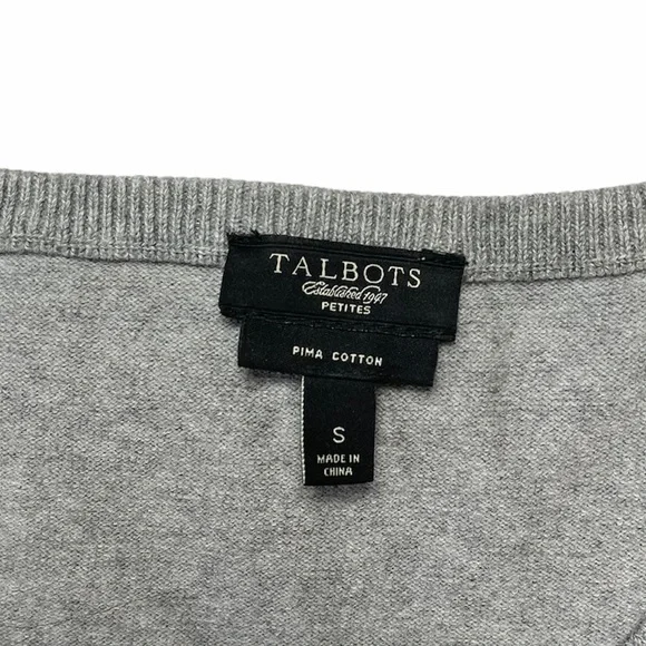 Vintage | Grey Cotton Blend Crew Neck Basic Knit Sweater Vest S - Picture 4 of 9